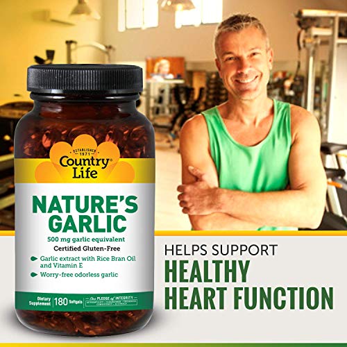 Country Life Natures Garlic, 500 mg, 180-Count