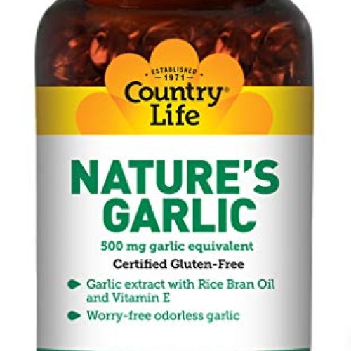 Country Life Natures Garlic, 500 mg, 180-Count