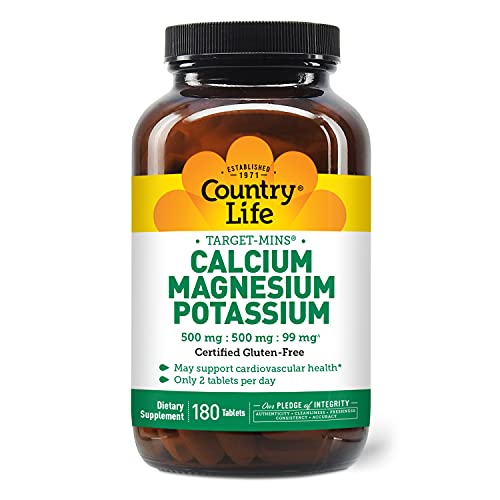 Country Life Target Mins Calcium Magnesium Potassium 500mg/500mg/...