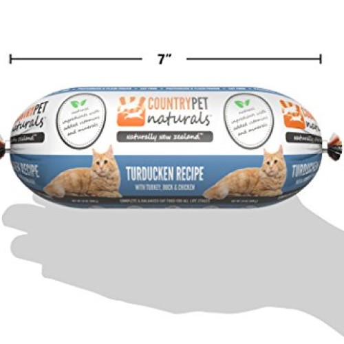 CountryPet Naturals Pasteurized Frozen Cat Food, 1.5 lbs, Turkey ...