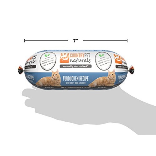 CountryPet Naturals Pasteurized Frozen Cat Food, 1.5 lbs, Turkey ...