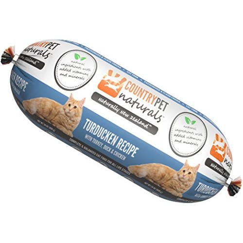 CountryPet Naturals Pasteurized Frozen Cat Food, 1.5 lbs, Turkey ...