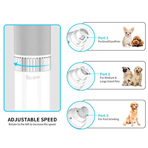 CovertSafe Dog Nail Grinder - Pet Nail Clippers Quiet with Steple...