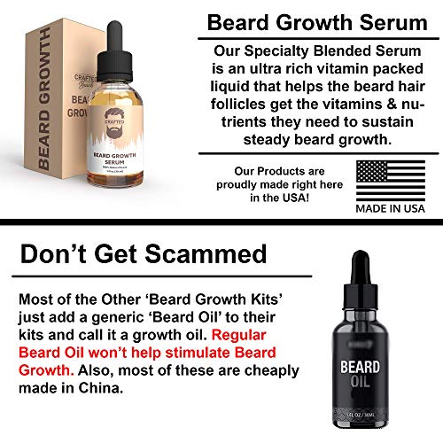 Beard Growth Oil 2 pack - Crafted’s Beard Growth Serum - Help Fil...
