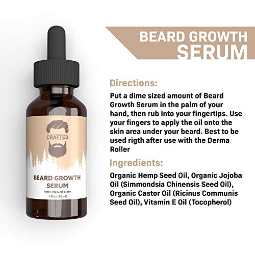 Beard Growth Oil 2 pack - Crafted’s Beard Growth Serum - Help Fil...