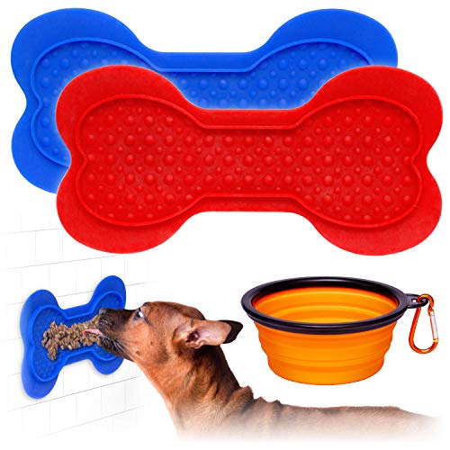 CramuAli Dog Lick Pads - 2 Large Dog Washing Distraction Device, ...