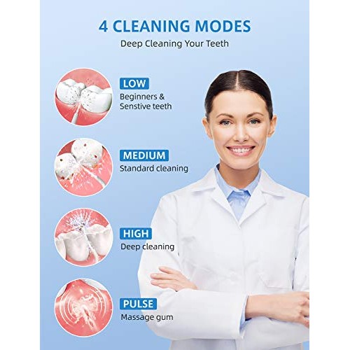 Upgrade Professional Water Flosser for Teeth, Cordless Dental O...