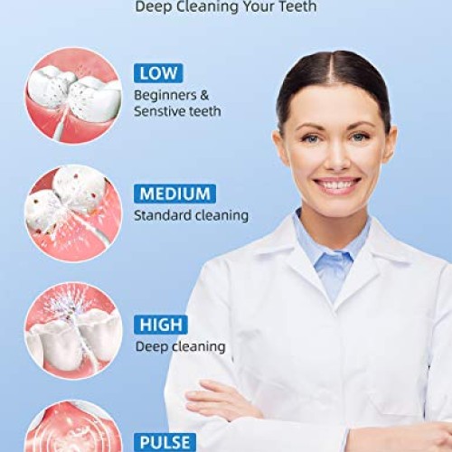 Upgrade Professional Water Flosser for Teeth, Cordless Dental O...