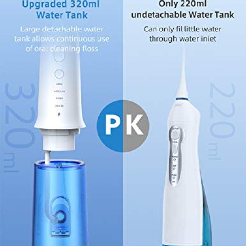 Upgrade Professional Water Flosser for Teeth, Cordless Dental O...