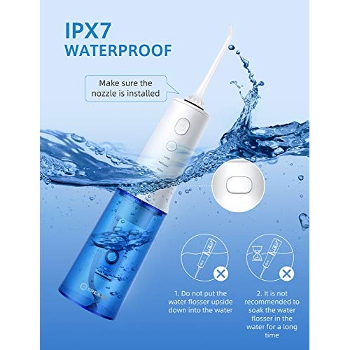 Upgrade Professional Water Flosser for Teeth, Cordless Dental O...