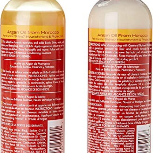CREME OF NATURE Argan Oil Moisture Shine Shampoo and Conditioner ...