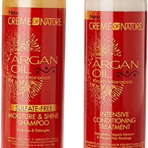 CREME OF NATURE Argan Oil Moisture Shine Shampoo and Conditioner ...