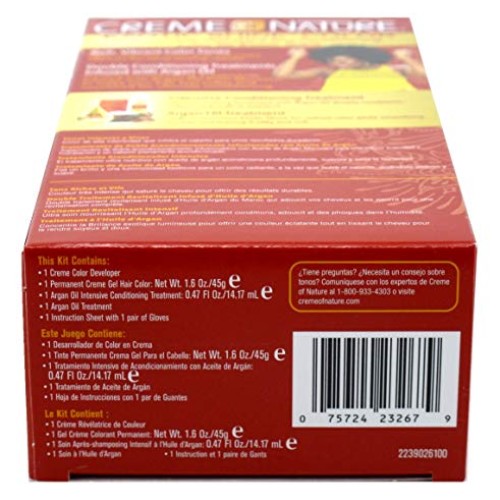 Creme Of Nature Color #1.0 Intense Black Exotic Shine 3 Pack