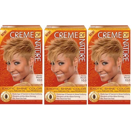 Creme Of Nature Color #10.0 Honey Blonde Exotic Shine 3 Pack