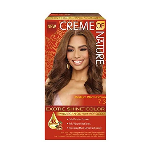 Creme of Nature Exotic Shine Color With Argan Oil, Medium Warm Br...