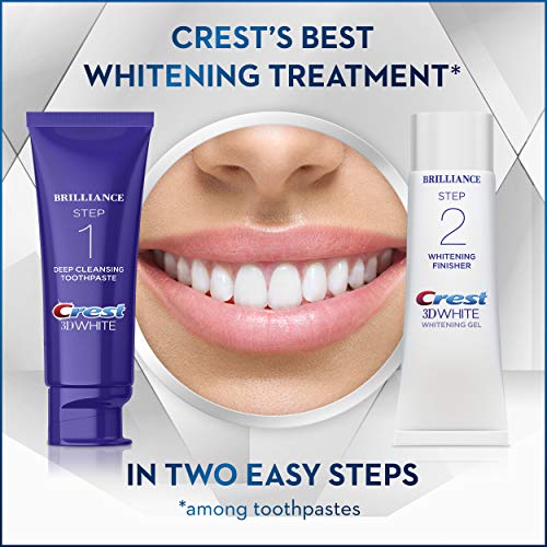 Crest 3D White Brilliance 2 Step Kit, Deep Clean Toothpaste 4oz...