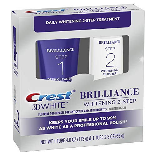 Crest 3D White Brilliance 2 Step Kit, Deep Clean Toothpaste 4oz...