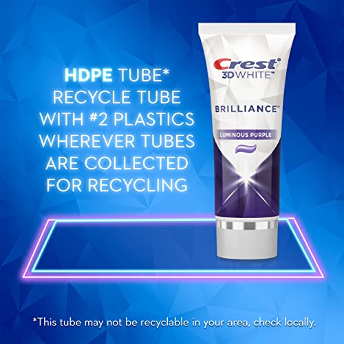Crest 3D White Brilliance Teeth Whitening Toothpaste, Luminous Pu...