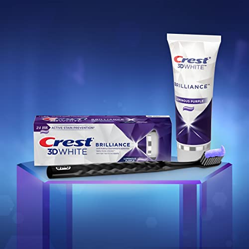 Crest 3D White Brilliance Teeth Whitening Toothpaste, Luminous Pu...