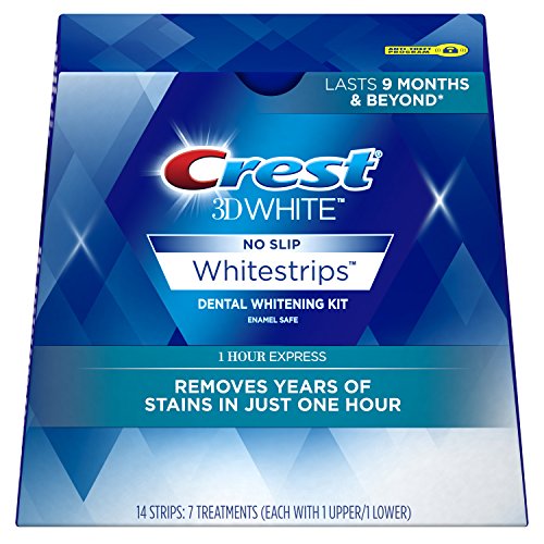 Crest 3D Whitestrips 1 Hour Express Teeth Whitening Kit, 7 Treatm...