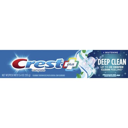 Crest Complete Plus Deep Clean Complete Whitening Toothpaste, Eff...