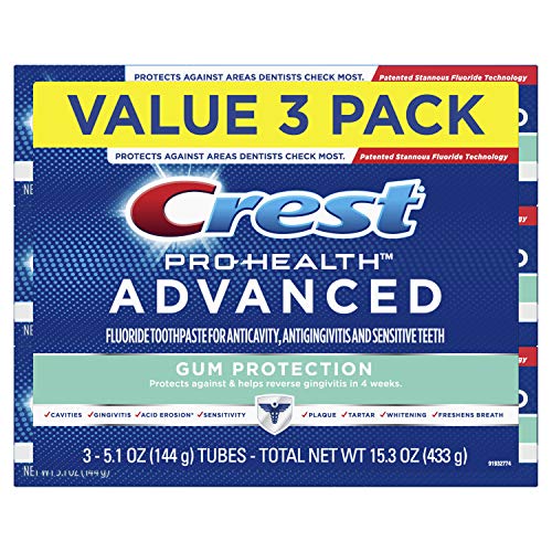 Crest Pro-Health Advanced Gum Protection Toothpaste, 5.1 Ounce, 3...
