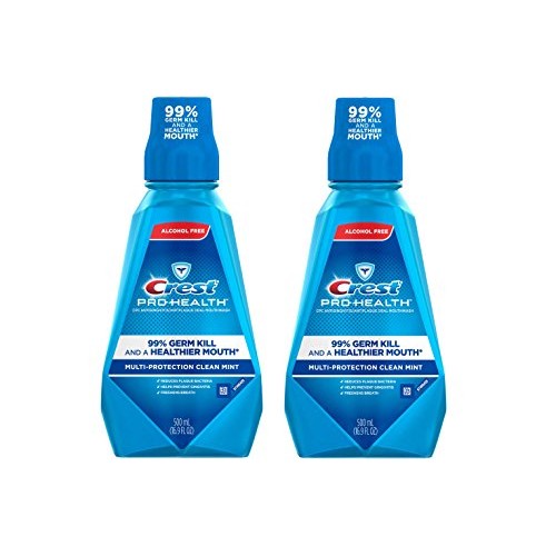 Crest Pro Health Multi Protection Clean Mint Mouthwash, 16.9 Ounc...