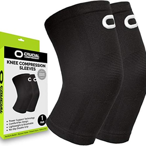 Knee Brace Compression Sleeve 1 Pair - Best Knee Support Braces...