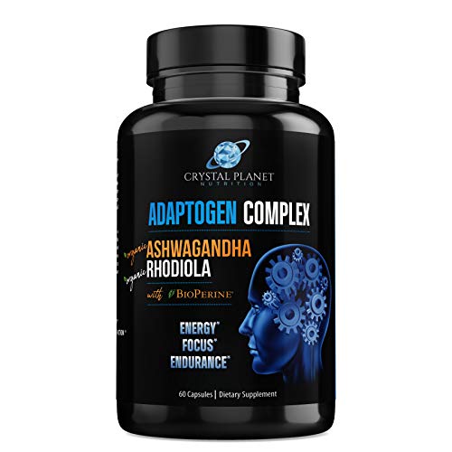 Organic Ashwagandha, Rhodiola Rosea, Black Pepper Extract to Impr...