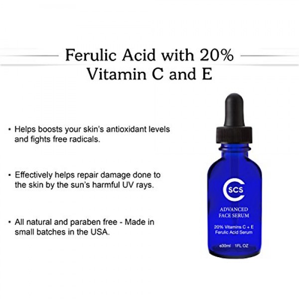 20% Vitamin C & E Ferulic Acid Serum for Face and Eyes - Rejuvena...