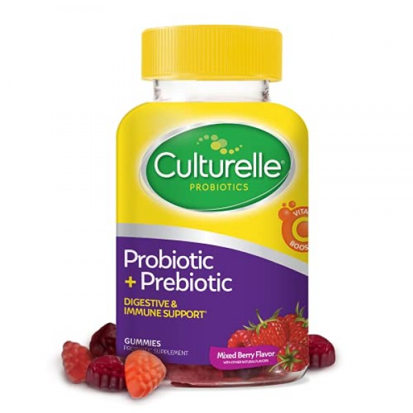 Culturelle Daily Probiotic Gummies for Women & Men, Berry Flavor,...