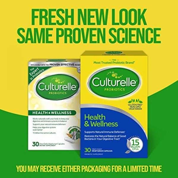 Culturelle Health & Wellness Daily Probiotic Supplement For Men a...
