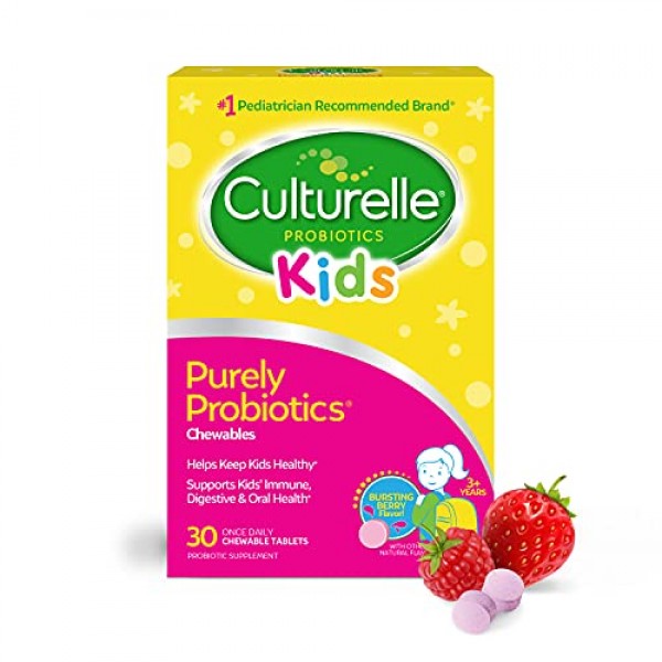 Culturelle Kids Chewable Daily Probiotic for Kids - Natural Berry...