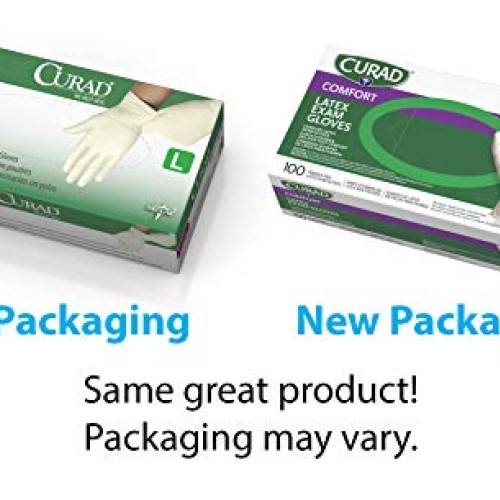 Curad Disposable Medical Latex Gloves, Powder Free Latex Gloves a...