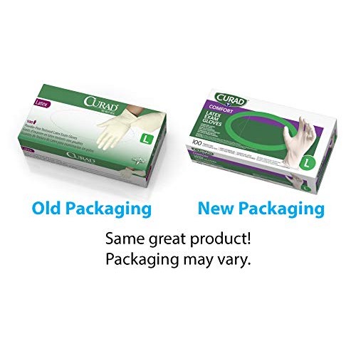 Curad Disposable Medical Latex Gloves, Powder Free Latex Gloves a...