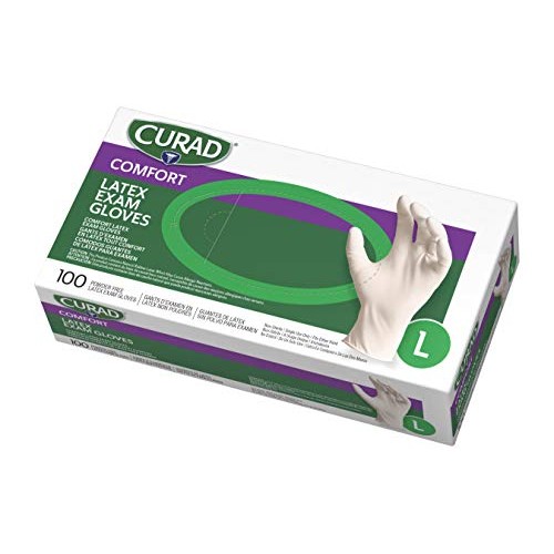 Curad Disposable Medical Latex Gloves, Powder Free Latex Gloves a...