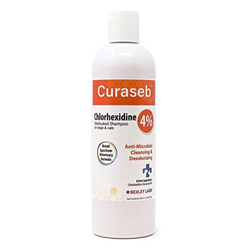 Curaseb Chlorhexidine 4% Shampoo for Dogs & Cats, Maximum Strengt...