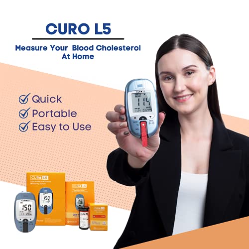 O2 Lifecare CURO L5 Cholesterol Test Kit - at Home Blood Testin...