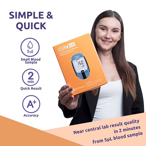 O2 Lifecare CURO L5 Cholesterol Test Kit - at Home Blood Testin...