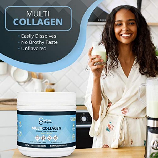 Custom Collagen Multi Collagen Plus Peptides Complex - Includes 5...