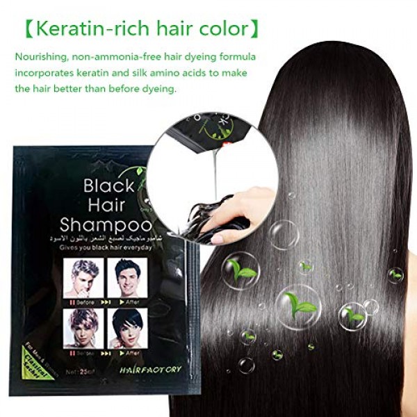 Cutelove Black Hair Dye - Instant Black Hair Shampoo Black Hair D...