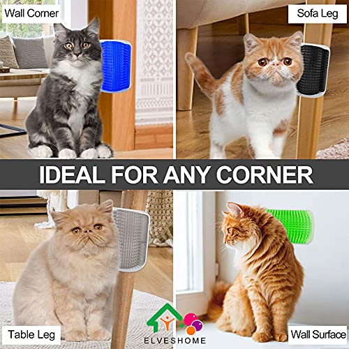 Cat Self Groomer Brush Upgraded 4 PACK, Self-Cleaning All-In-One ...