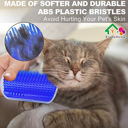 Cat Self Groomer Brush Upgraded 4 PACK, Self-Cleaning All-In-One ...