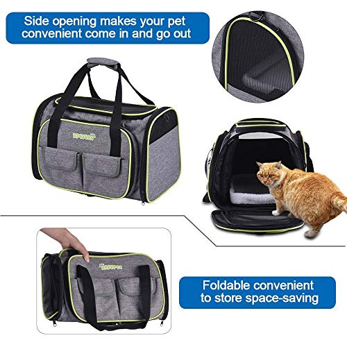 DADYPET Pet Carrier Airline Approved, Soft-Sided Expandable Colla...