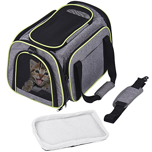 DADYPET Pet Carrier Airline Approved, Soft-Sided Expandable Colla...