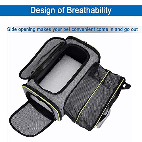 DADYPET Pet Carrier Airline Approved, Soft-Sided Expandable Colla...