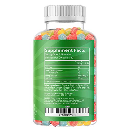25,000mg Hemp Gummies for Migraine Pain Relief Anxiety Stress S...
