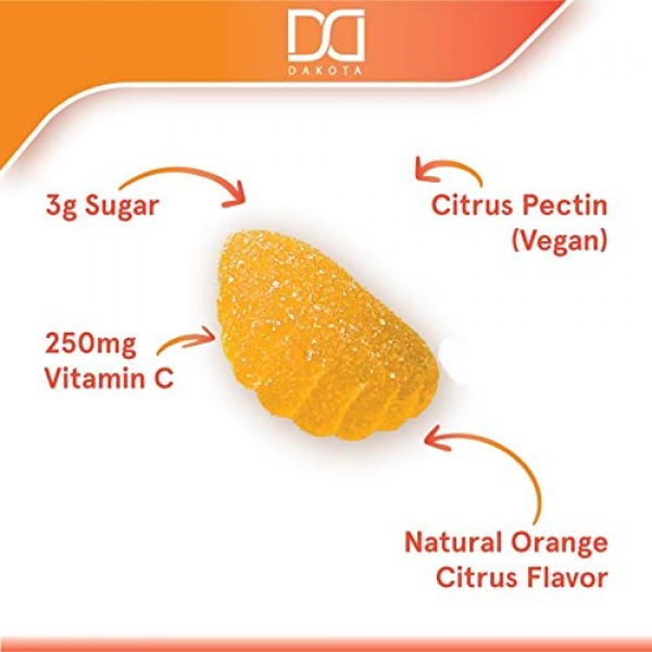Chewable Vitamin C Gummies Vitamina Supplement for Adults Kids Ve...