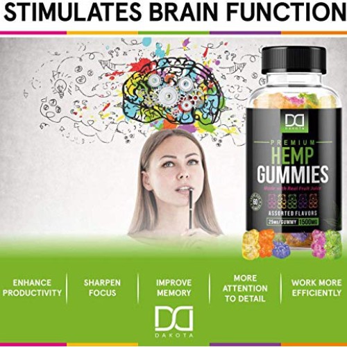 Hemp Gummies Supplements for Stress Relief Aid Mood Inflammation ...