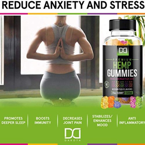 Hemp Gummies Supplements for Stress Relief Aid Mood Inflammation ...
